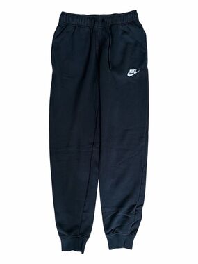 Nike Black Jogger Sweatpants with White Swoosh